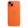 Capa de pele Apple com MagSafe iPhone 14 Plus laranja