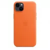 Capa de pele Apple com MagSafe iPhone 14 Plus laranja
