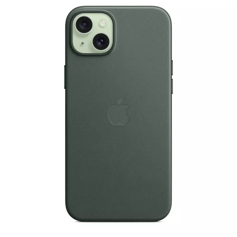 Capa Apple FineWoven com MagSafe iPhone 15 Plus sempre-verde