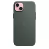 Capa Apple FineWoven com MagSafe iPhone 15 Plus sempre-verde