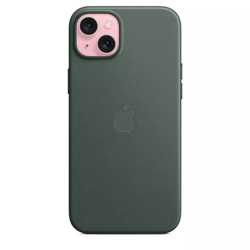 Capa Apple FineWoven com MagSafe iPhone 15 Plus sempre-verde