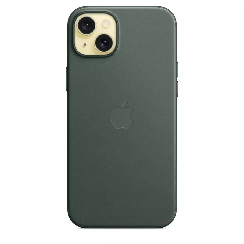 Capa Apple FineWoven com MagSafe iPhone 15 Plus sempre-verde