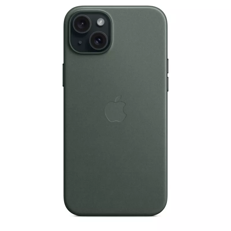 Capa Apple FineWoven com MagSafe iPhone 15 Plus sempre-verde