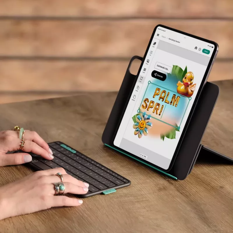 Capa Flip Folio Logitech grafite - iPad Pro 11-in (M4) iPad Air 11-in (M2 & M3) iPad Air (5th gen) - Qwerty UK