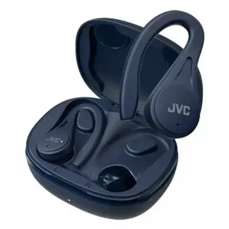 JVC HA-EC25T-A-U auriculares desportivos True Wireless intra-auriculares, IPX5, bateria de 7 h, azuis