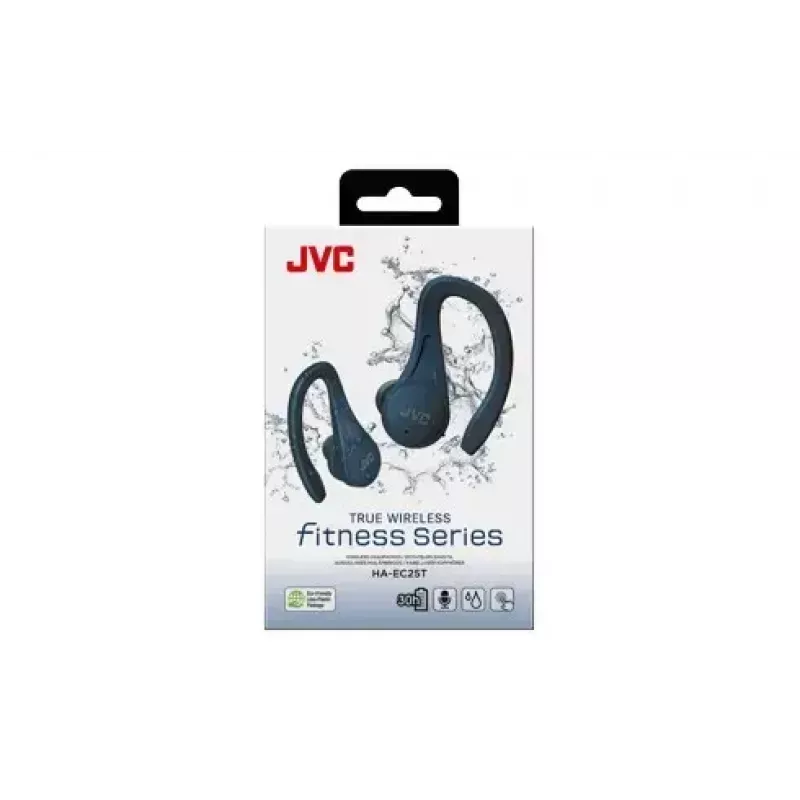 JVC HA-EC25T-A-U auriculares desportivos True Wireless intra-auriculares, IPX5, bateria de 7 h, azuis