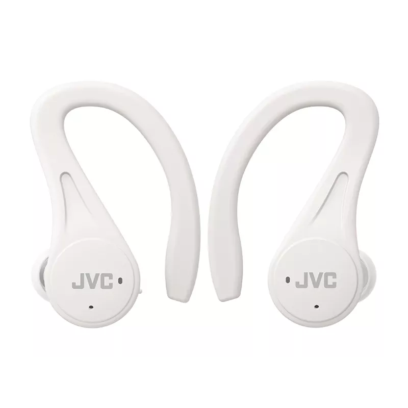 JVC HA-EC25T-W-U auriculares desportivos True Wireless intra-auriculares com microfone, Bluetooth, com gancho para a orelha, chamadas/música, brancos