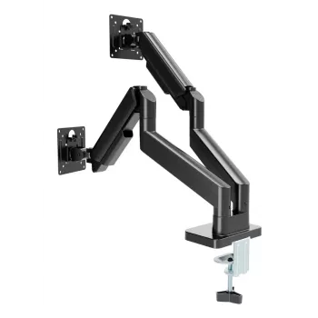 Braço duplo de monitor ajustável para montagem em secretária GEMBIRD 17-32 polegadas, preto