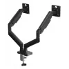 Braço duplo de monitor ajustável para montagem em secretária GEMBIRD 17-32 polegadas, preto