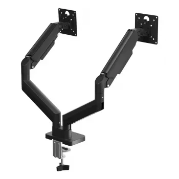 Braço duplo de monitor ajustável para montagem em secretária GEMBIRD 17-32 polegadas, preto