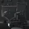 Braço duplo de monitor ajustável para montagem em secretária GEMBIRD 17-32 polegadas, preto