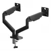 Braço duplo de monitor ajustável para montagem em secretária GEMBIRD 17-32 polegadas, preto