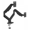 Braço duplo de monitor ajustável para montagem em secretária GEMBIRD 17-32 polegadas, preto