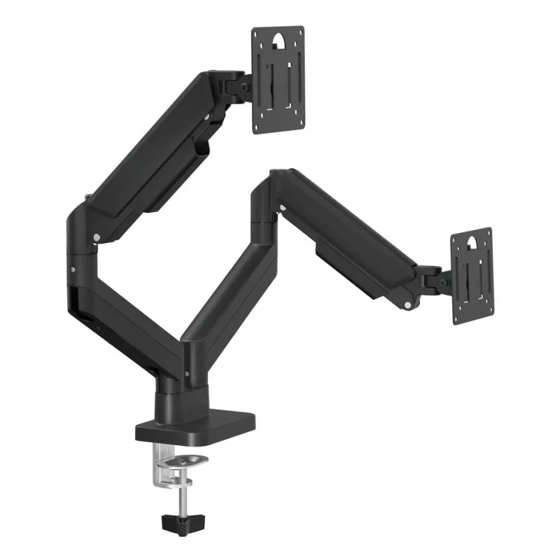 Braço duplo de monitor ajustável para montagem em secretária GEMBIRD 17-32 polegadas, preto