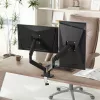 Braço duplo de monitor ajustável para montagem em secretária GEMBIRD 17-32 polegadas, preto