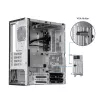 Caixa de PC CHIEFTEC BS-20B-OP Midi Tower, preto, microATX/Mini-ITX, 2x 3,5 polegadas, GPU máx. 27 cm, 1x baía 5,25 polegadas, USB-C