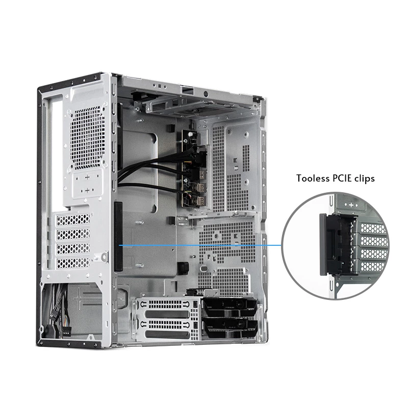 Caixa de PC CHIEFTEC BS-20B-OP Midi Tower, preto, microATX/Mini-ITX, 2x 3,5 polegadas, GPU máx. 27 cm, 1x baía 5,25 polegadas, USB-C