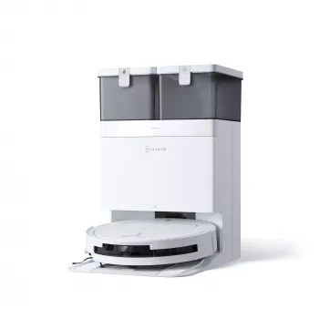 Robô aspirador Ecovacs Deebot T50 Pro Omni — 185 min. de autonomia, bateria de 6400 mAh, capacidade de pó da base de 3 L, navegação D-ToF Lidar, lavagem a húmido, capacidade de subida de 9 mm