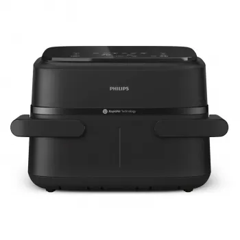 Fritadeira Philips 1000 series NA150/00 dupla 7 l de bancada 2450 W fritadeira de ar quente preta