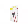 Cabo de carregamento rápido BASEUS Cafule entrelaçado – USB Type-A para Type-C 2 A – 2 m – vermelho (nylon)
