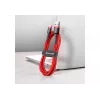 Cabo de carregamento rápido BASEUS Cafule entrelaçado – USB Type-A para Type-C 2 A – 2 m – vermelho (nylon)