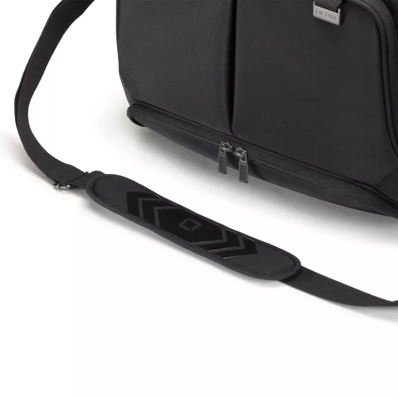 DICOTA Top Traveller Pro - Mala para portátil 12-14,1 polegadas - preta / 1680d RPET poliéster