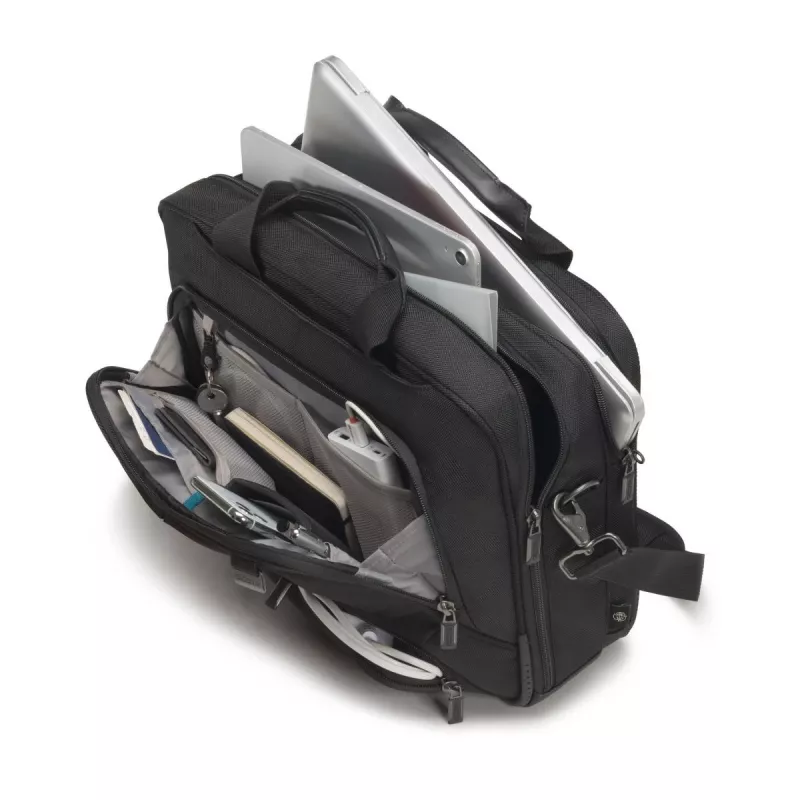 DICOTA Top Traveller Pro - Mala para portátil 12-14,1 polegadas - preta / 1680d RPET poliéster