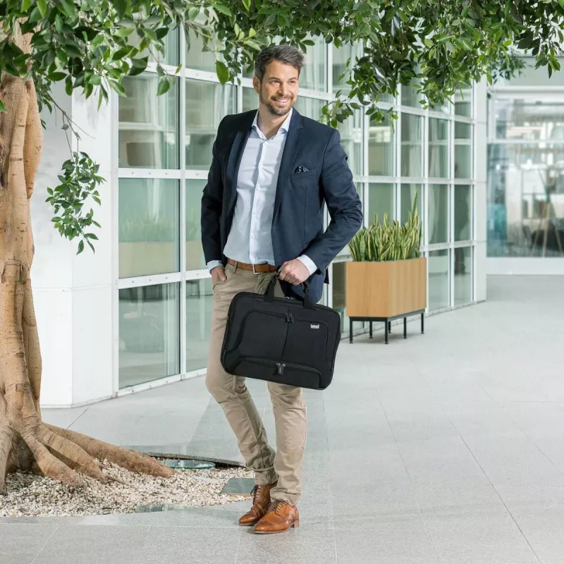 DICOTA Top Traveller Pro - Mala para portátil 12-14,1 polegadas - preta / 1680d RPET poliéster