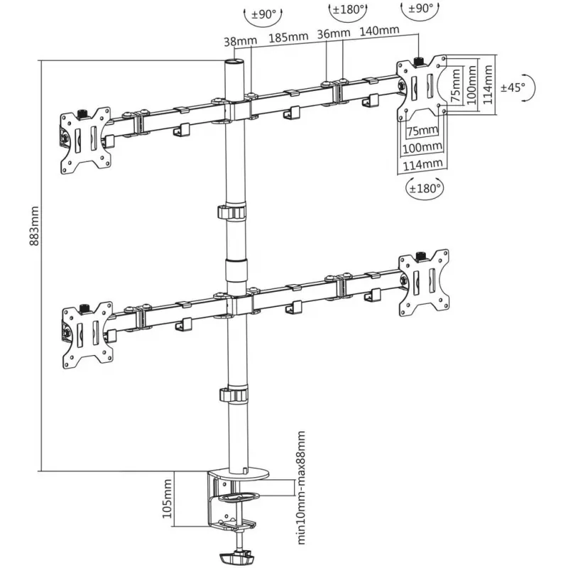 Suporte para monitor Manhattan 461566