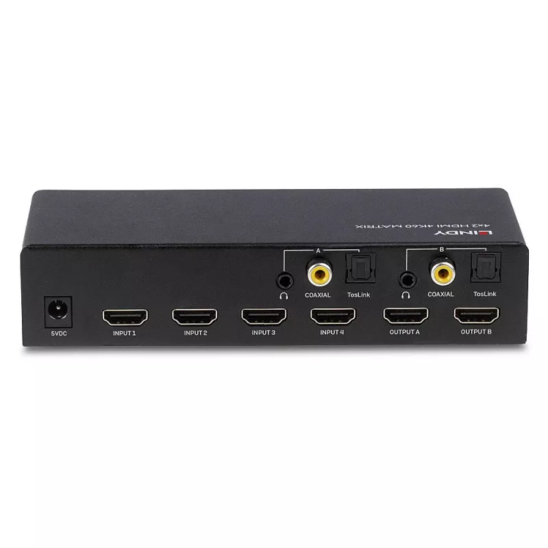 Comutador matriz AV Lindy 4x2 HDMI 4K60 Matrix