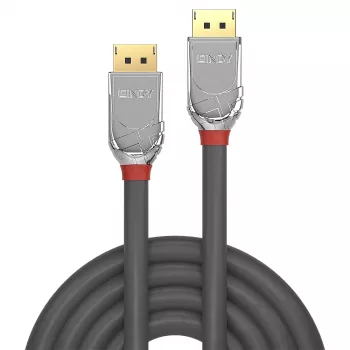 Cabo DisplayPort 1.2 Lindy 5m, Cromo Line, 5 m, DisplayPort, DisplayPort, macho, macho, 4096 x 2160 píxeis