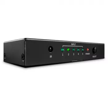Comutador HDMI 18G Lindy 5 portas, HDMI, metal, preto, 18 Gbit/s, RF, 4K Ultra HD