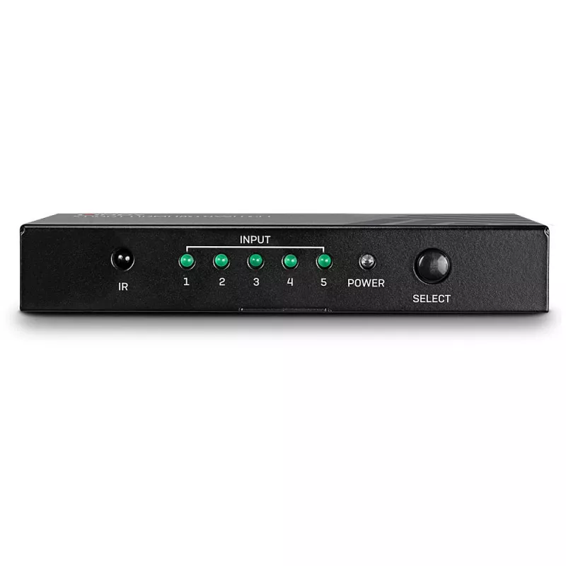 Lindy 38233 comutador HDMI 2.0 18G de 5 portas, 5x HDMI, de secretária