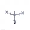 Neomounts FPMA-D1330DSILVER suporte de secretária full-motion para 2 monitores, 10-27 polegadas (25,4-69 cm), braçadeira/passa-cabos, máx. 18 kg, prateado