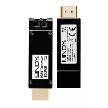 Emissor e recetor AV Lindy 300m fibra ótica HDMI 4K30 extensor