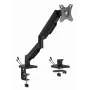 Gembird MA-DA1U-01 braço de secretária para monitor ajustável com portas USB, 17-32 polegadas (até 81,3 cm), máx. 9 kg, VESA 75x75/100x100, preto