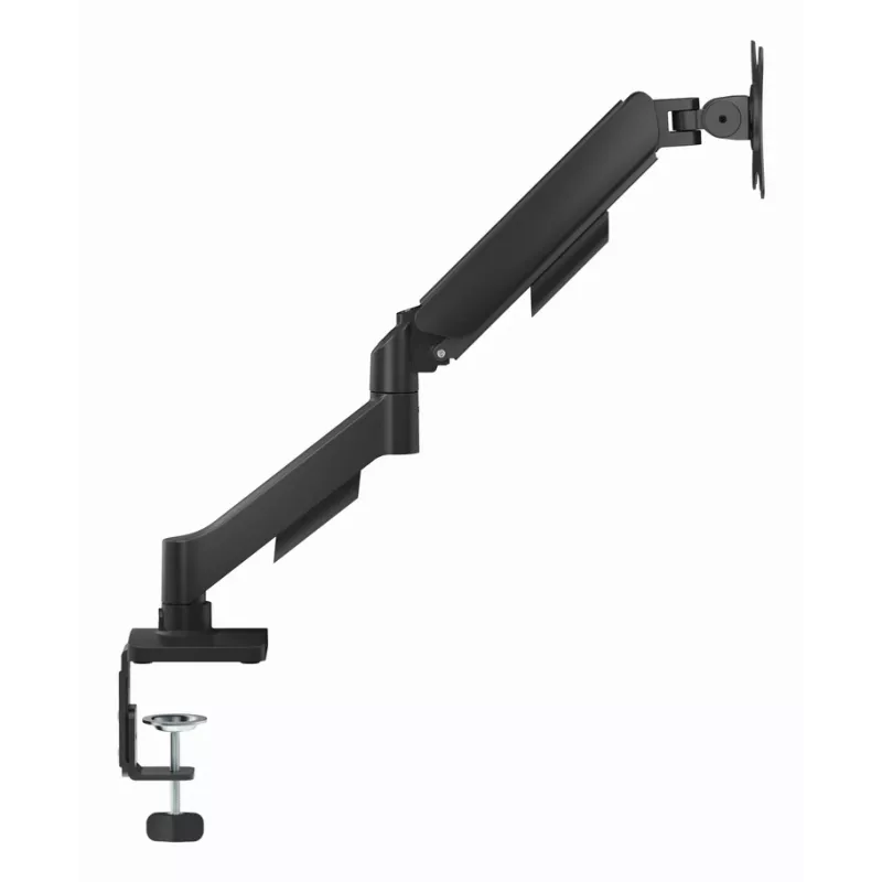 Gembird MA-DA1U-01 braço de secretária para monitor ajustável com portas USB, 17-32 polegadas (até 81,3 cm), máx. 9 kg, VESA 75x75/100x100, preto