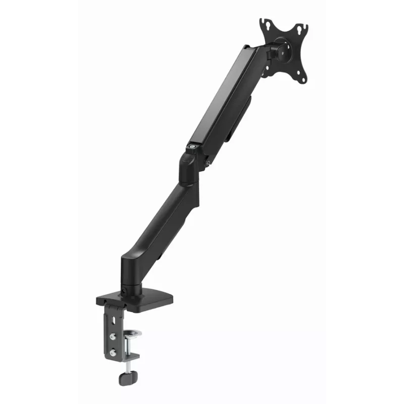 Gembird MA-DA1U-01 braço de secretária para monitor ajustável com portas USB, 17-32 polegadas (até 81,3 cm), máx. 9 kg, VESA 75x75/100x100, preto