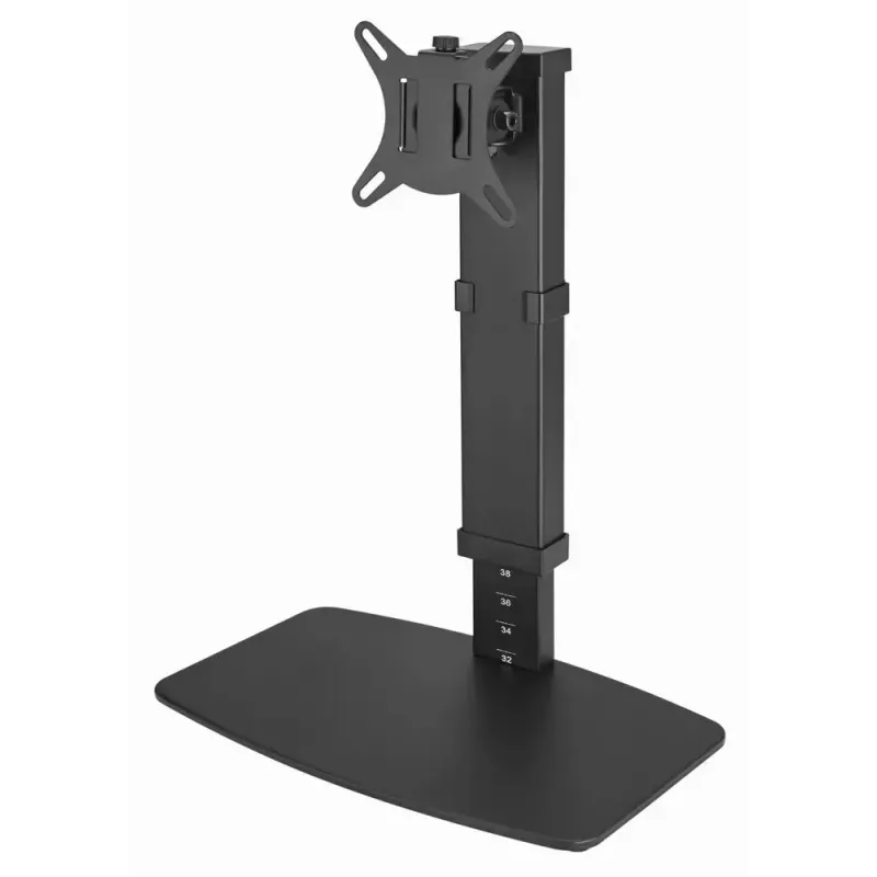Gembird MS-D1ST-02 suporte de secretária para monitor, ajustável em altura e de movimento total, 17–32 polegadas, 8 kg, preto