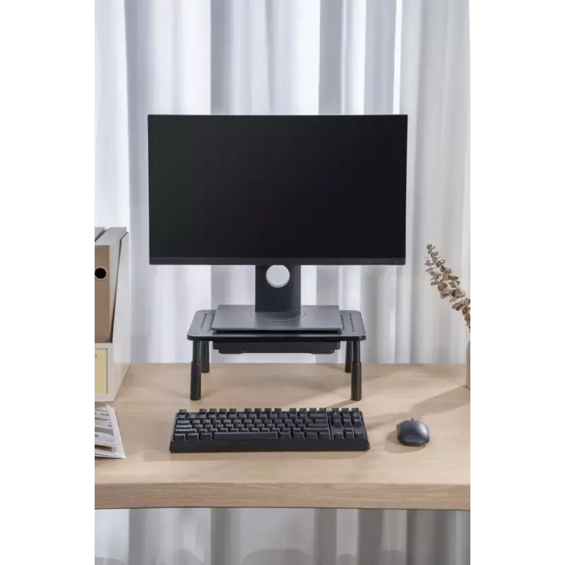 Gembird MS-TABLE-D-01 suporte ajustável para monitor com gaveta