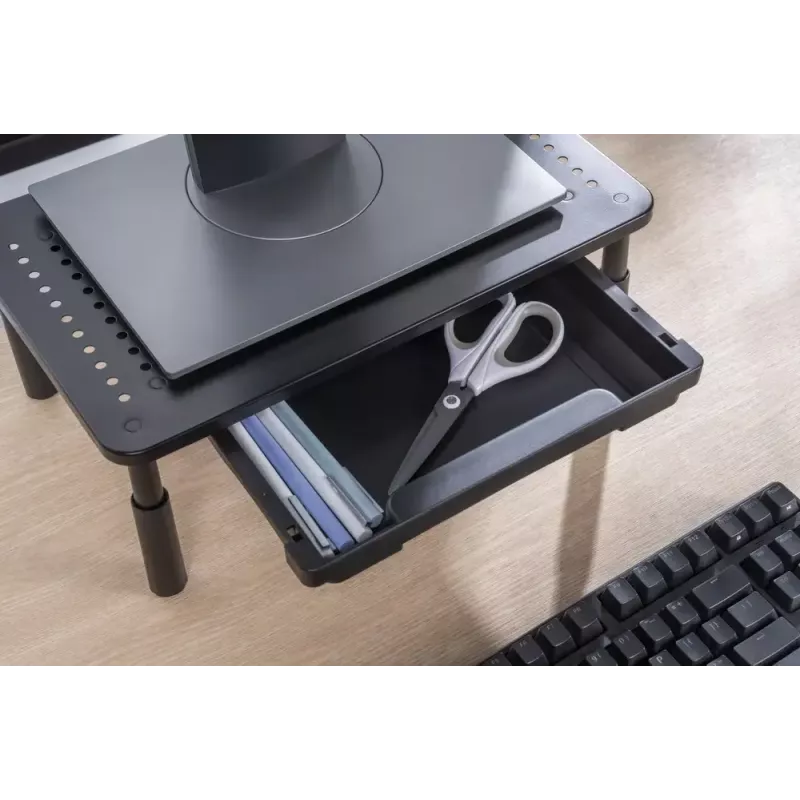 Gembird MS-TABLE-D-01 suporte ajustável para monitor com gaveta