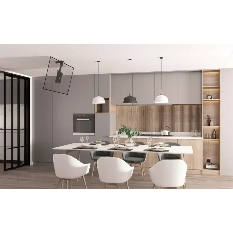 Suporte de teto para TV GEMBIRD CM-43ST-01, totalmente articulado, para televisores de 19–43 polegadas, aço, inclinação 0–90°, rotação ±45°, VESA 75×75–200×200, máx. 20 kg, preto