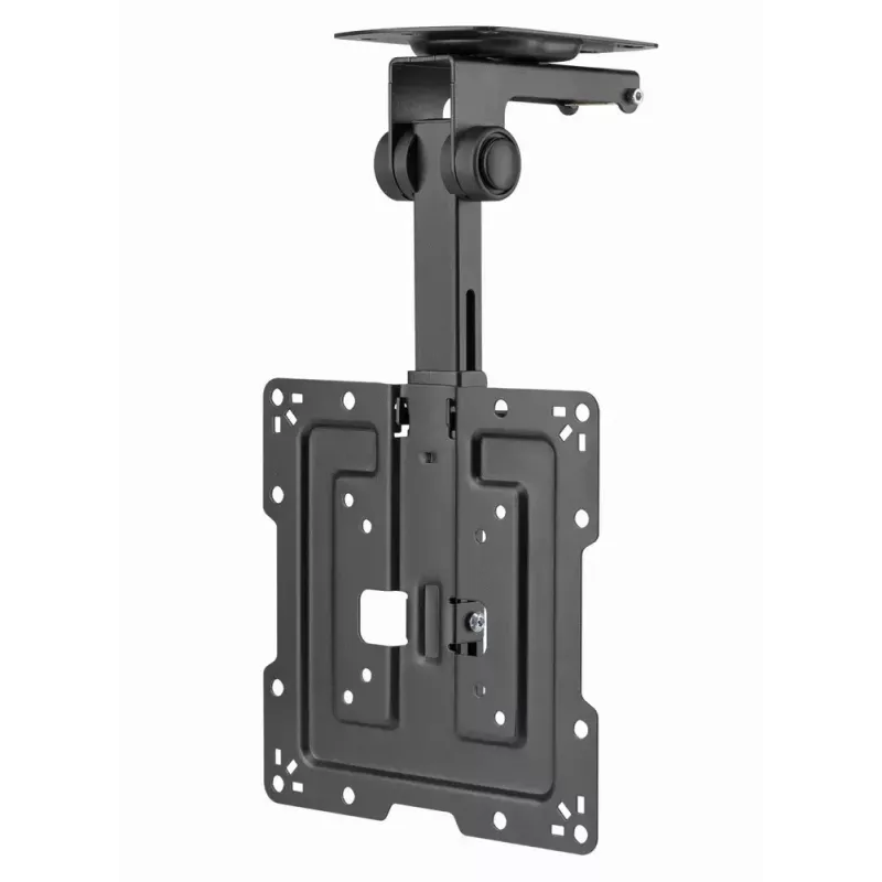 Suporte de teto para TV GEMBIRD CM-43ST-01, totalmente articulado, para televisores de 19–43 polegadas, aço, inclinação 0–90°, rotação ±45°, VESA 75×75–200×200, máx. 20 kg, preto