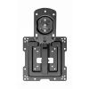 Suporte de teto para TV GEMBIRD CM-43ST-01, totalmente articulado, para televisores de 19–43 polegadas, aço, inclinação 0–90°, rotação ±45°, VESA 75×75–200×200, máx. 20 kg, preto