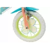 Bicicleta infantil Toimsa Bluey 12 polegadas — roda de 12 polegadas, azul e lima, travão dianteiro e traseiro, rodas de apoio