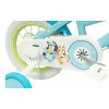 Bicicleta infantil Toimsa Bluey 12 polegadas — roda de 12 polegadas, azul e lima, travão dianteiro e traseiro, rodas de apoio