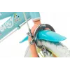 Bicicleta infantil Toimsa Bluey 12 polegadas — roda de 12 polegadas, azul e lima, travão dianteiro e traseiro, rodas de apoio