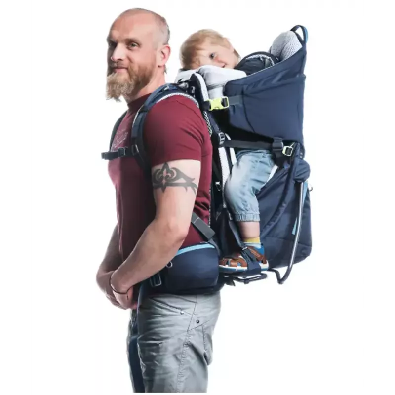 Mochila de transporte para bebé DEUTER Kid Comfort poliamida azul, carga máx. 22 kg, peso 3,23 kg, dimensões 72×43×34 cm