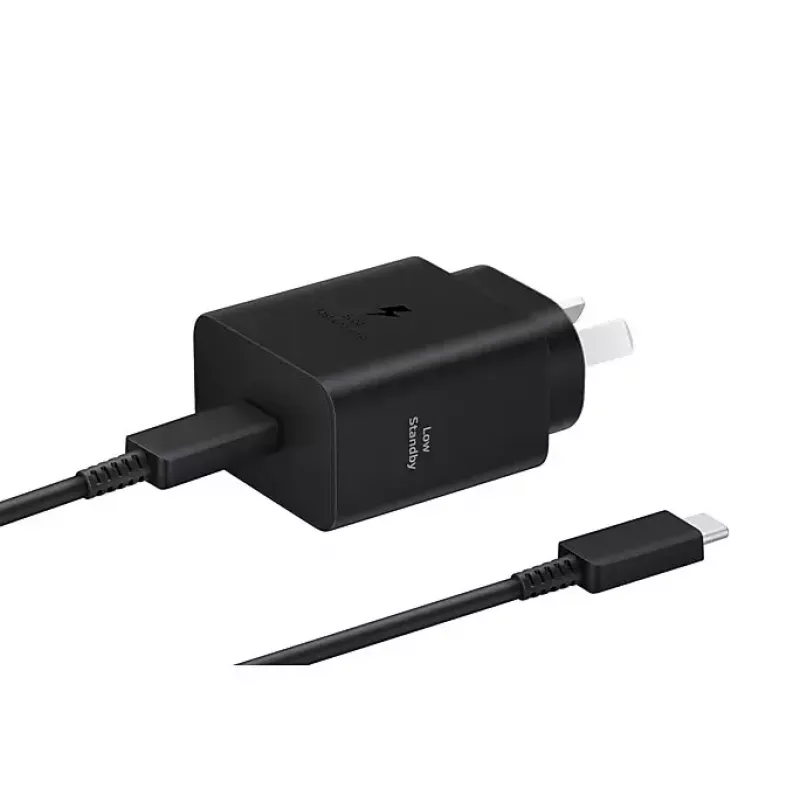 Carregador de parede Samsung EP-T4511 45W USB‑C PD 3.0, 100–240V, preto, para smartphone e tablet