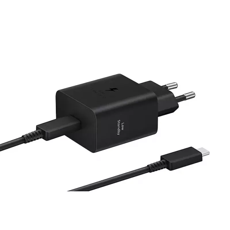 Carregador de parede Samsung EP-T4511 45W USB‑C PD 3.0, 100–240V, preto, para smartphone e tablet